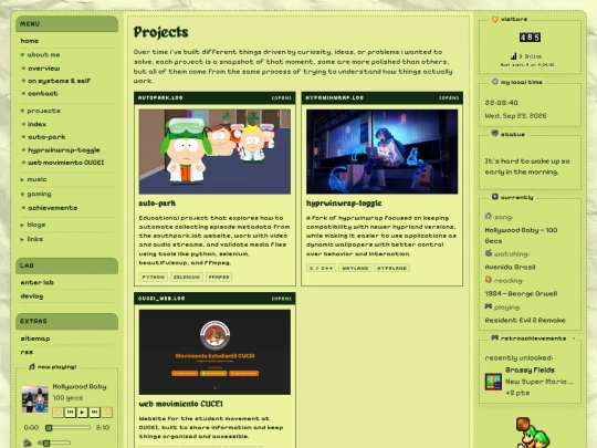 projects screenshot