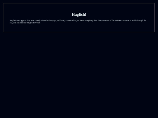 hagfish screenshot