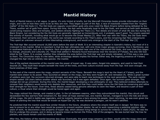 wowStuff.html/mantidHistory screenshot