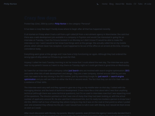 posts/crazy-few-days screenshot