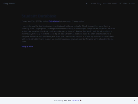 posts/student-database screenshot
