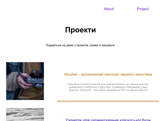 projects screenshot