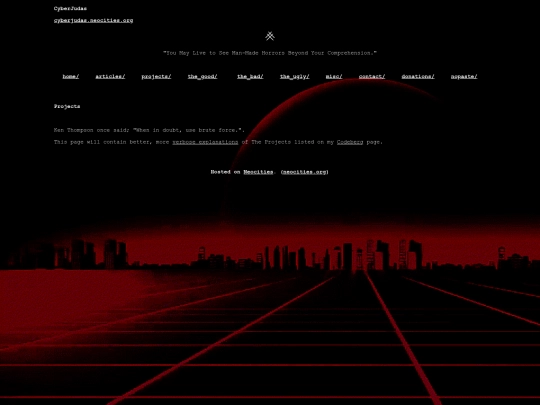projects screenshot