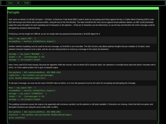 encryption/pycrypto screenshot