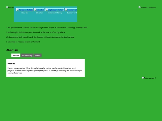 aboutMe screenshot