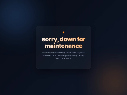 maintenance screenshot