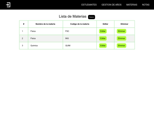 materias screenshot