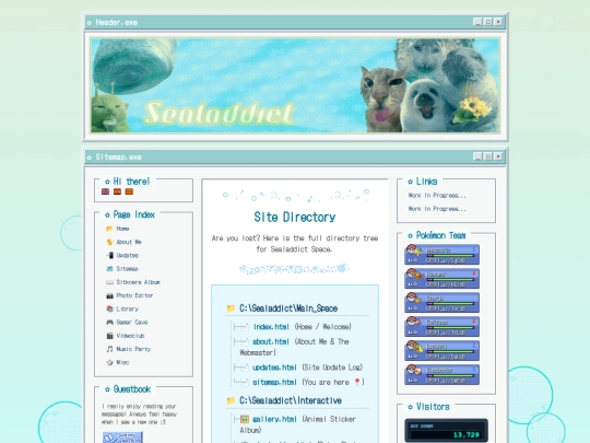 pages/sitemap screenshot