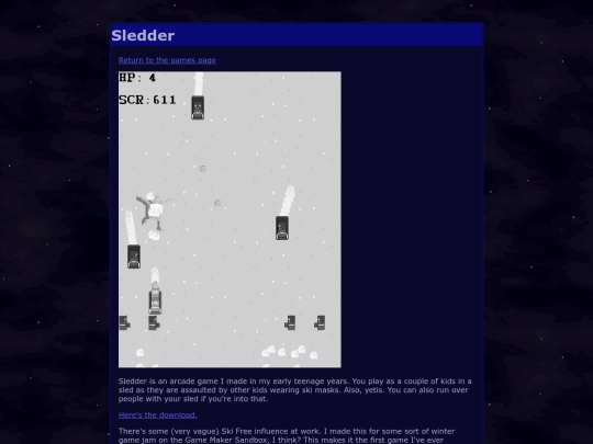 games/sledder screenshot