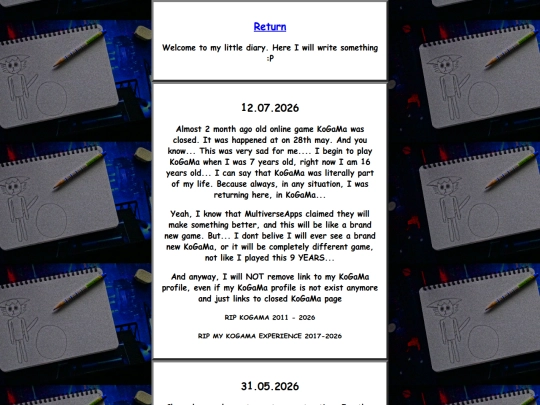 diary screenshot