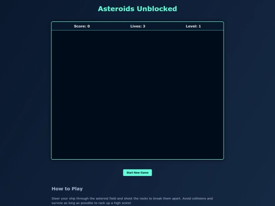 asteroids screenshot