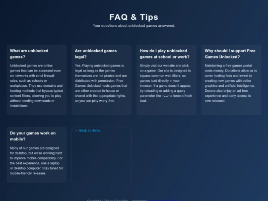 faq screenshot