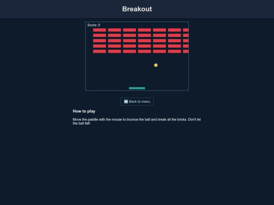 games/breakout screenshot