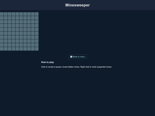 games/minesweeper screenshot