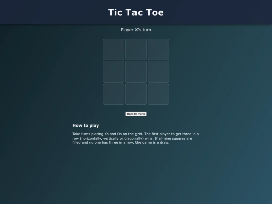 games/tictactoe screenshot