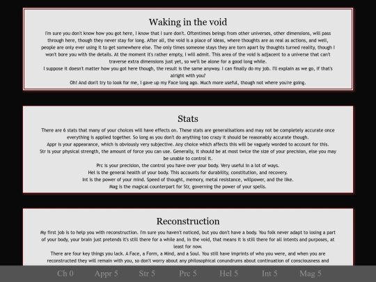 cyoa/Character Reconstruction screenshot