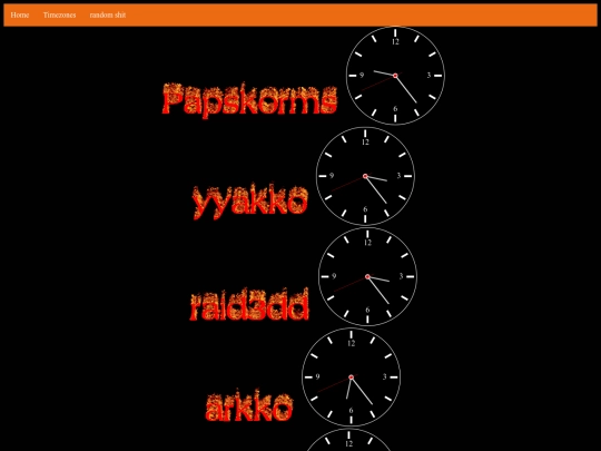 timezones screenshot
