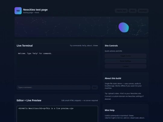 testing screenshot