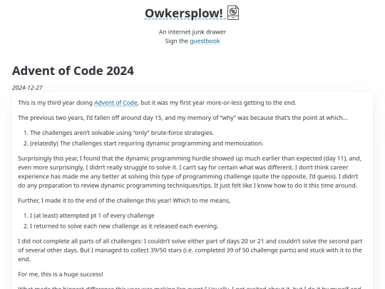 blog/2024/12/27/adventofcode2024 screenshot