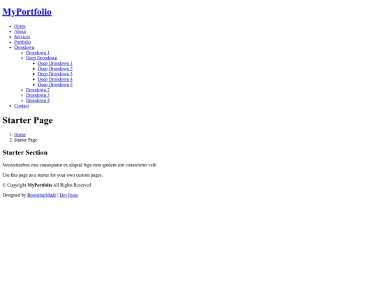 starter-page screenshot