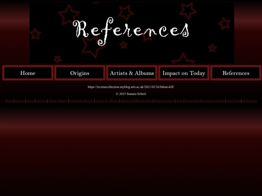 References screenshot