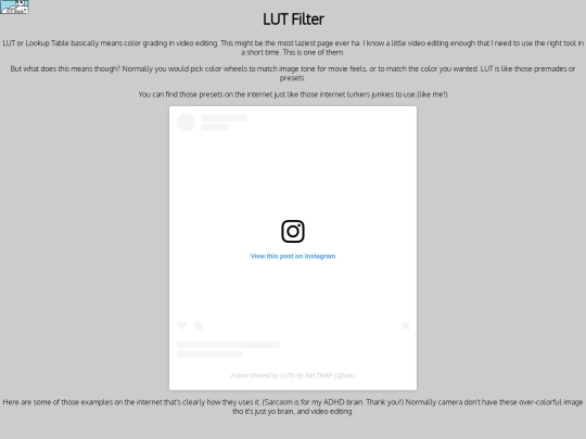 LUTFilter screenshot
