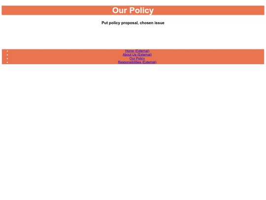 Our policy screenshot