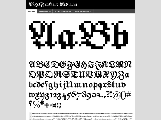 pixel/pixelfraktur-demo screenshot