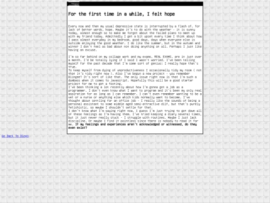 blog/hope screenshot