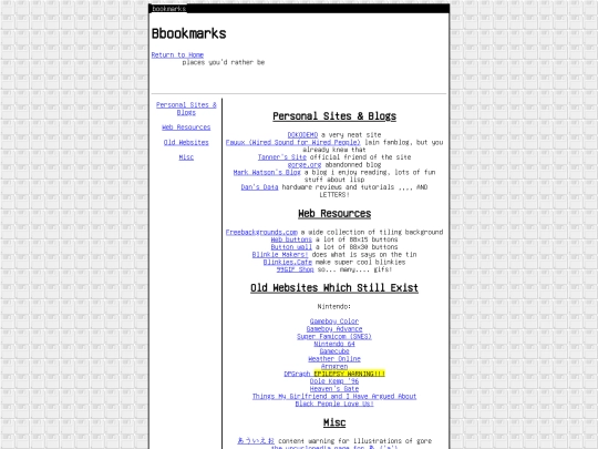 bookmarks screenshot