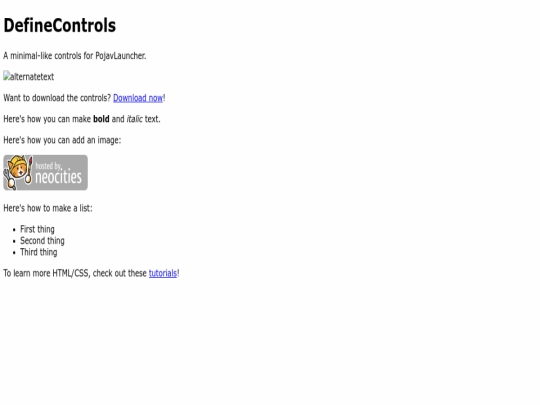 index screenshot