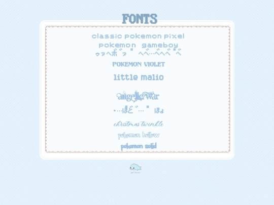 fonts screenshot