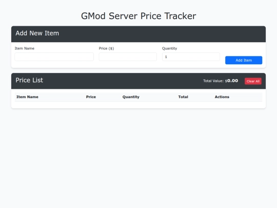 Gmod/Price_Tracker screenshot