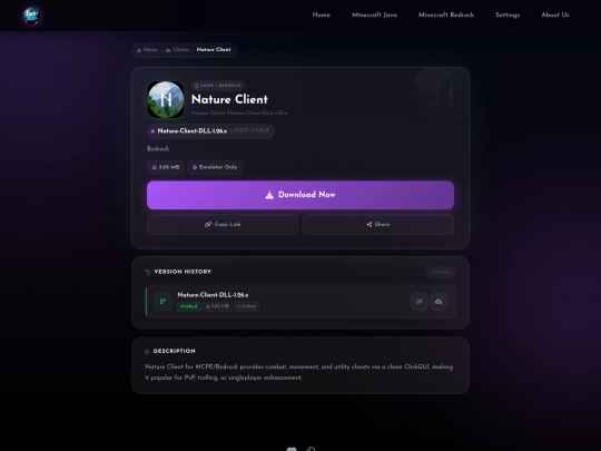 clients/nature-client screenshot