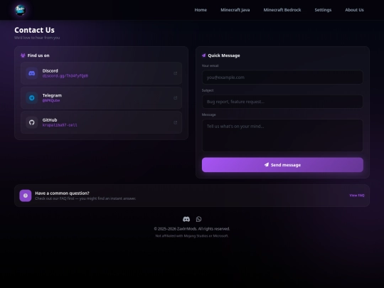 contact-us screenshot