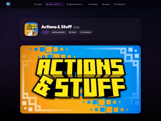 minecraft-pe/addons/action-stuff-1-11-1 screenshot