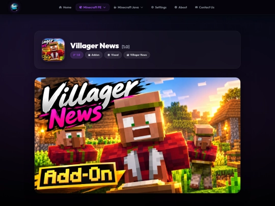 minecraft-pe/addons/villager-news-1-0 screenshot
