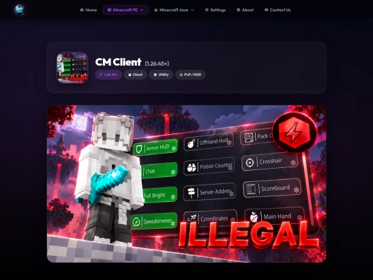 minecraft-pe/resource-packs/cm-client screenshot