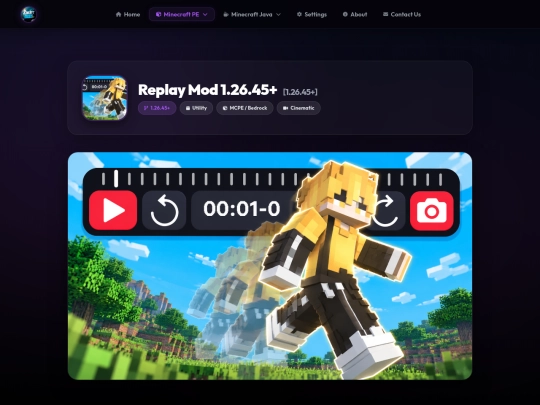 minecraft-pe/resource-packs/replay-mod screenshot