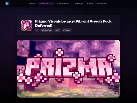 minecraft-pe/shaders/prizma-visuals-legacy screenshot