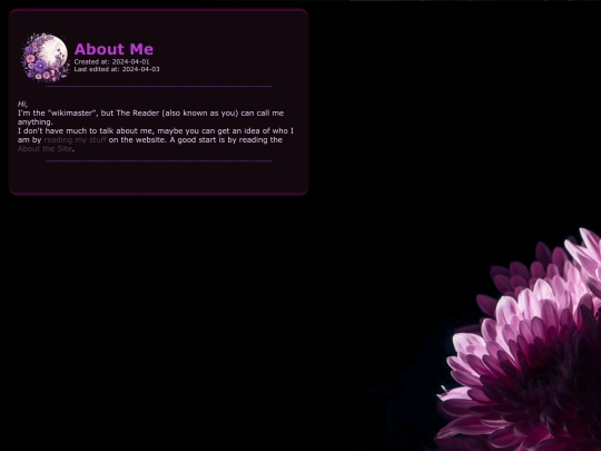 about/aboutme screenshot