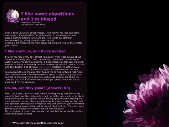 thoughts/algorithms screenshot