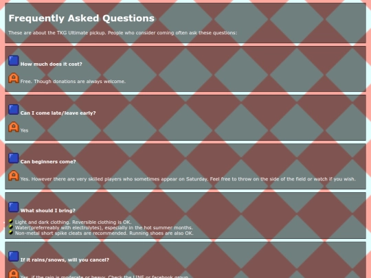 faq screenshot