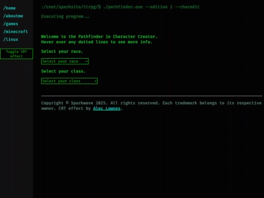 pf1chargen screenshot