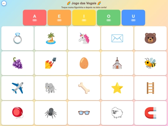 vogais screenshot