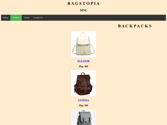 products screenshot