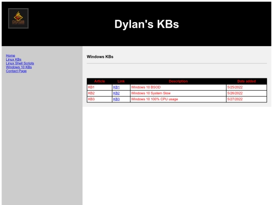 Windows10KBs screenshot