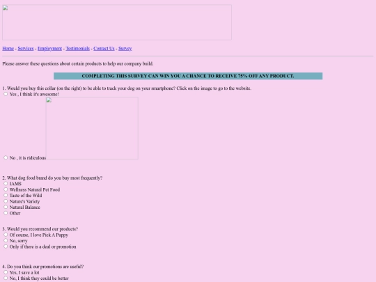 survey screenshot