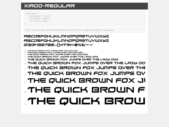 Font/demo screenshot