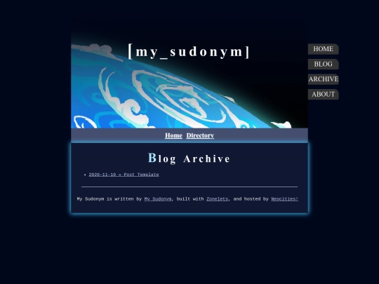 archive screenshot